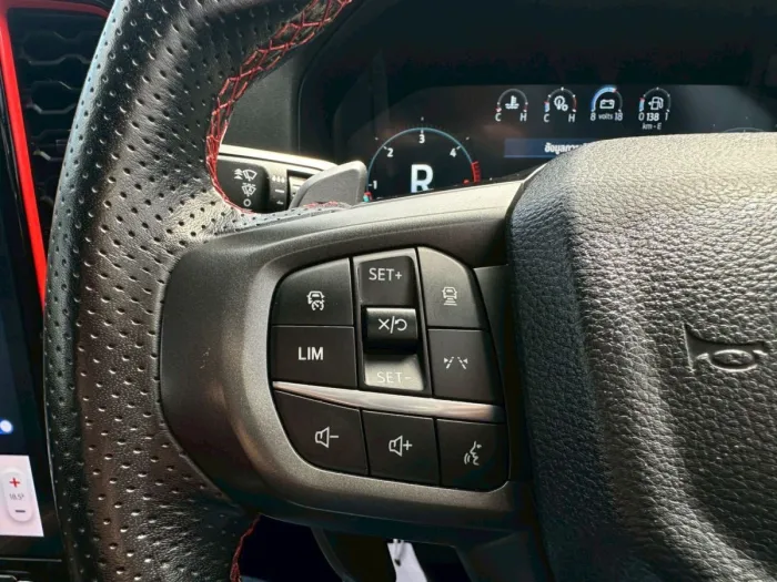 Front view of Ford Ranger Raptor 2.0 Bi-Turbo year 2023 red color used car in Hatyai รูปที่ 21