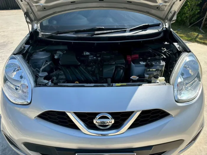 Front view of Nissan March 1.2 EL year 2022 silver color used car in Hatyai รูปที่ 10