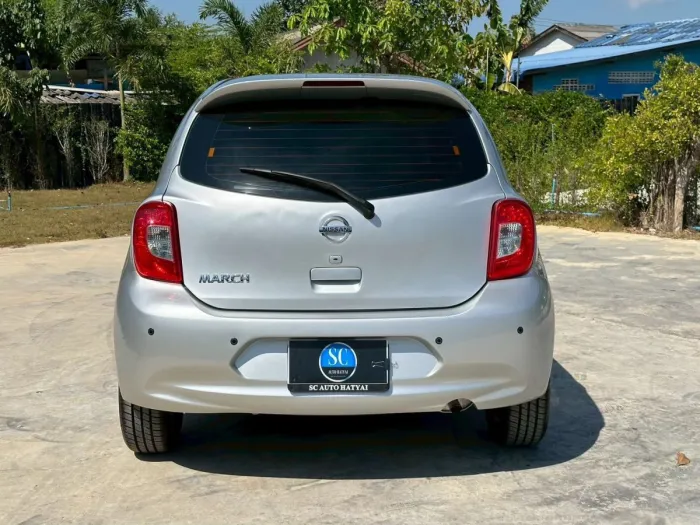 Front view of Nissan March 1.2 EL year 2022 silver color used car in Hatyai รูปที่ 6