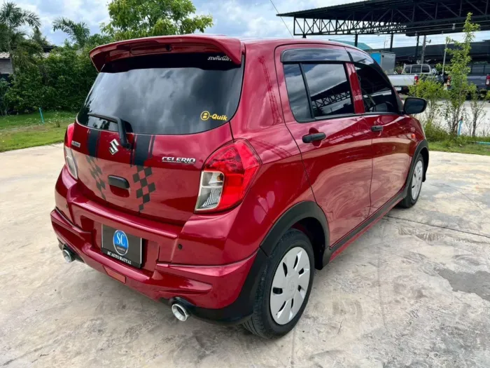 Front view of Suzuki Celerio 1.0 GL CVT year 2021 red color used car in Hatyai รูปที่ 6