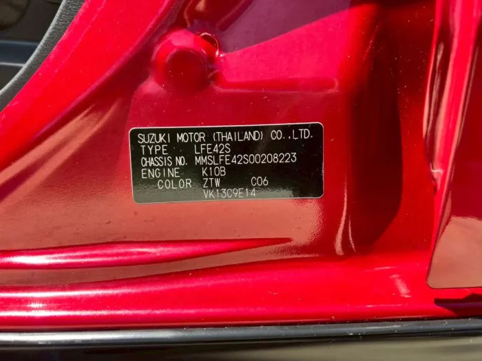 Front view of Suzuki Celerio 1.0 GL CVT year 2021 red color used car in Hatyai รูปที่ 20