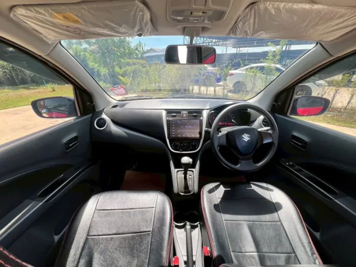 Front view of Suzuki Celerio 1.0 GL CVT year 2021 red color used car in Hatyai รูปที่ 10