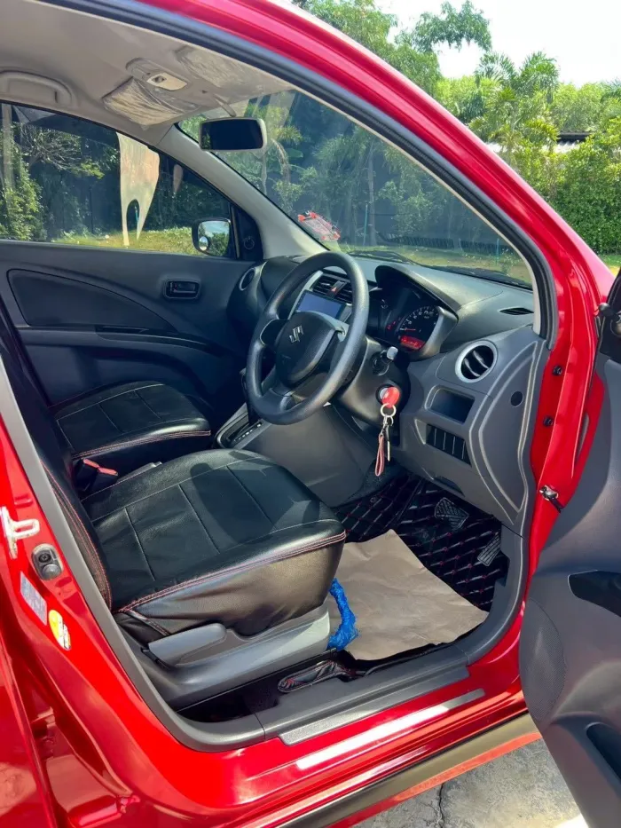 Front view of Suzuki Celerio 1.0 GL CVT year 2021 red color used car in Hatyai รูปที่ 13
