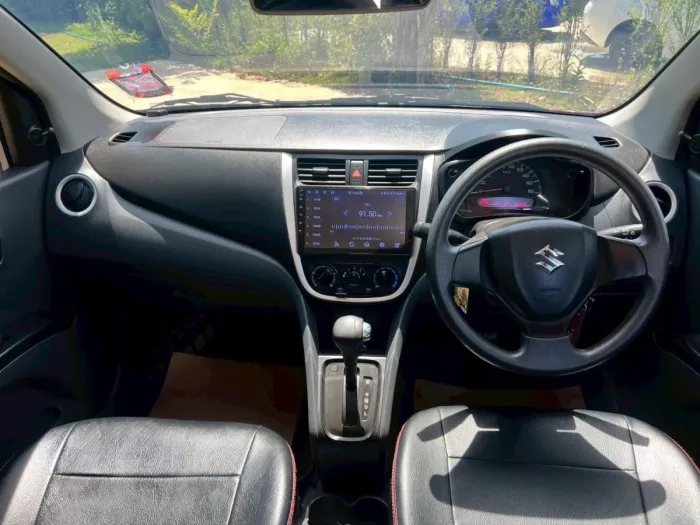 Front view of Suzuki Celerio 1.0 GL CVT year 2021 red color used car in Hatyai รูปที่ 17