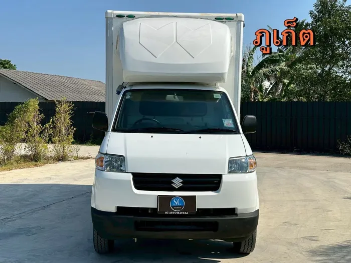Front view of Suzuki Carry 1.6 MT year 2017 white color used car in Hatyai รูปที่ 2