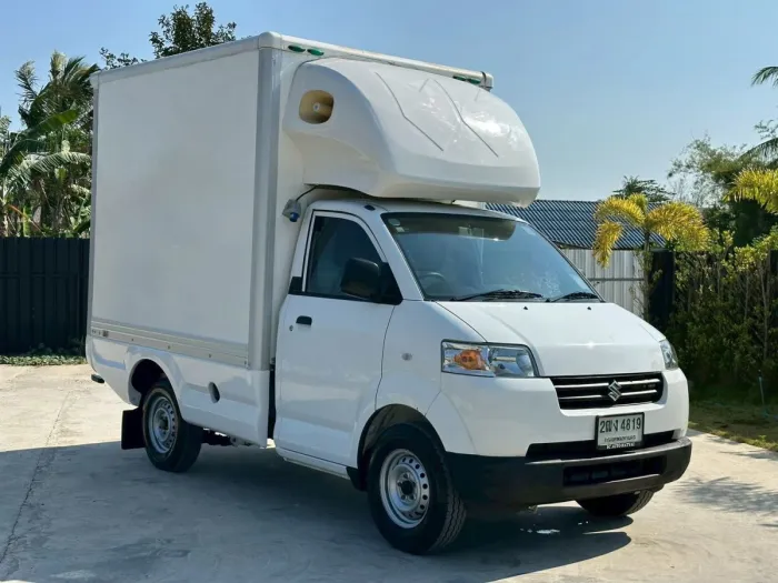 Front view of Suzuki Carry 1.6 MT year 2017 white color used car in Hatyai รูปที่ 4